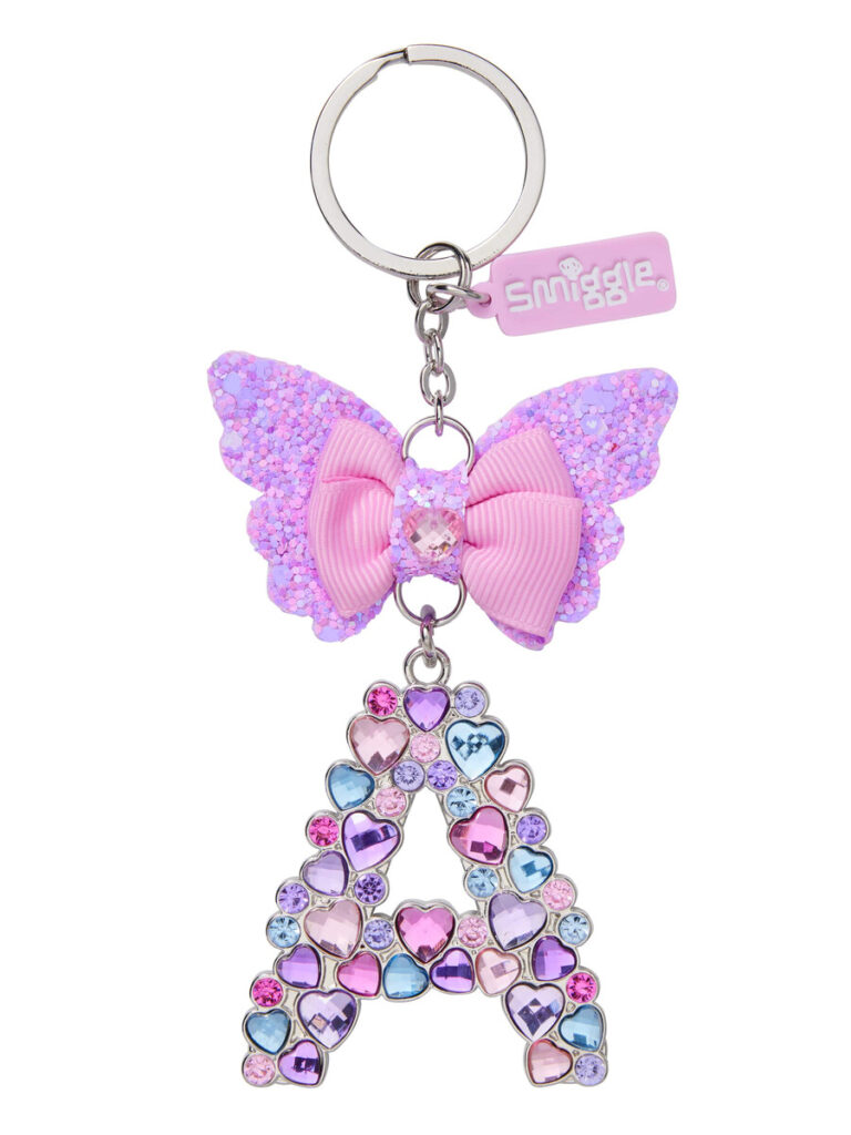 Butterfly Jewel Alphabet Keyring | Smiggle UK