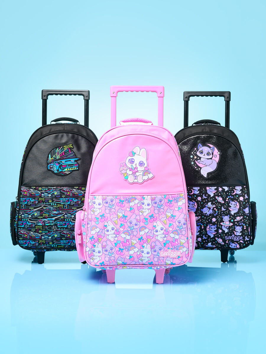bright eyes trolley backpack with light up wheels